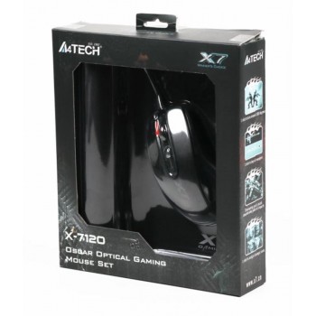 Миша A4Tech X-710BK Black USB + коврик A4Tech X7-200MP