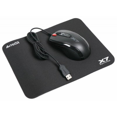 Миша A4Tech X-710BK Black USB + коврик A4Tech X7-200MP