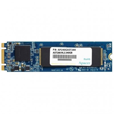 SSD M.2 2280 240GB Apacer (AP240GAST280-1)  520Mb/s, 495Mb/s (SATA 6 Gb/s), 1.5 млн.часов