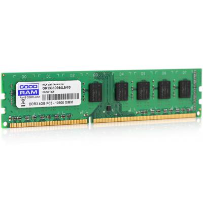 Пам'ять DDR3 4Gb 1333MHz Goodram (GR1333D364L9/4G) 1333 MHz,  PC3-10600,  CL9,  1.5V,  ValueRAM,  1 планка