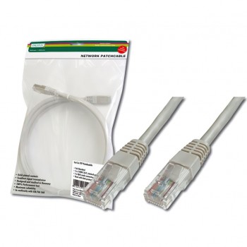 Патчкорд DIGITUS cat.5e UTP,0.5м,AWG 26/7 сірого кольору DK1511005