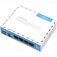 Роутер Mikrotik (RB941-2nD) hAP lite 2,4 ГГц 2*1,5 dBi MIMO 1×1 300 Мбит/с 32 MB 4 × 100 Мбит/с LAN1 × microUSB для подачи питания