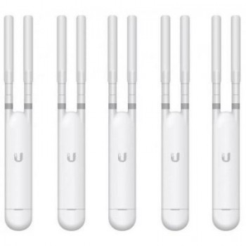 Wi Fi підсилювач Ubiquiti UniFi UAP-AC-M-5 5-pack (AC1200, 2x2 MIMO, 1x10/100/1000 Mbps, PoE, MESH, без адаптеров питания)