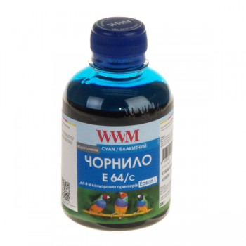 Чорнило Epson  WWM EPSON L110/ L210/ L355 Cyan (E64/ C) 200г E64/C