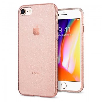 Чехол iPhone 8/7 Liquid Crystal Glitter Rose Quartz (042CS21419) Spigen