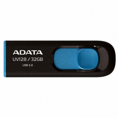 USB флеш 3.0 32Gb  A-DATA UV128 black-blue (AUV128-32G-RBE) AUV12832GRBE