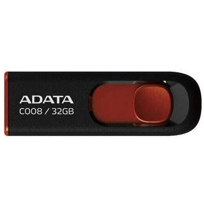 USB флеш 32GB  A-DATA 32Gb C008 black+red (AC008-32G-RKD) AC00832GRKD