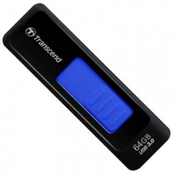 USB флеш 64GB Transcend JetFlash 760 Black/Blue USB3.0 (R-80MB/s, W-25MB/s), висувний конектор, пластик TS64GJF760