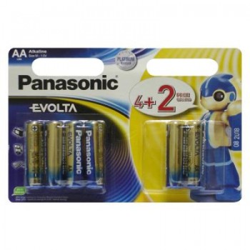 Батарейка Panasonic  EVOLTA AA BLI(4+2) ALKALINE LR6EGE/6B2F