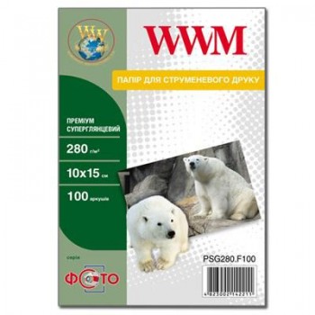 Бумага 10x15  WWM Premium (PSG280.F100) PSG280.F100