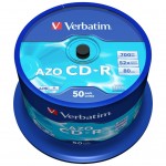 Диск CD-R  Verbatim 700Mb 52x Cake box 50 Crystal (43343) 43 343