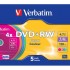 Диск DVD+R  W Verbatim 4.7Gb 4x SlimCase 5шт Color (43297) 43 297