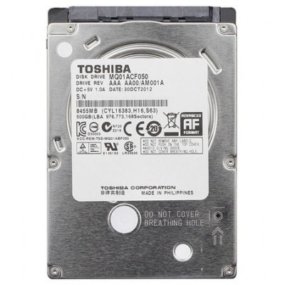 Жесткий Диск 2.5" 500GB Toshiba 7200rpm (MQ01ACF050) Ref