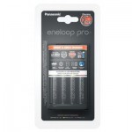 Зарядное устройство для аккумуляторов PANASONIC Smart-Quick Charger+Eneloop Pro +4*AA 2500 mAh NI-MH (K-KJ55HCD40E)