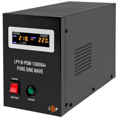 ДБЖ LogicPower LPY-B-PSW-1500VA+ (1050Вт)10A/15A, с правильной синусоидой 24V