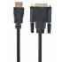 Кабель HDMI to DVI 18+1pin M, 1.8m Cablexpert (CC-HDMI--6) CCHDMIDVI6