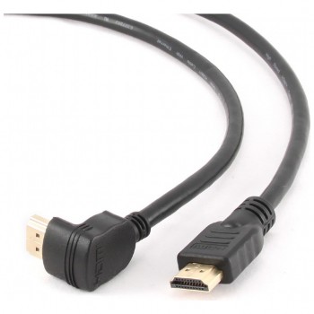 Кабель HDMI-HDMI  3.0m GEMBIRD (CC-490-10) коннектор под углом 90 гр.