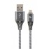 Кабель USB 2.0 AM to Micro 5P 2,0m Cablexpert (CC-USB2B-AMmBM-2M-WB2) премиум, серый