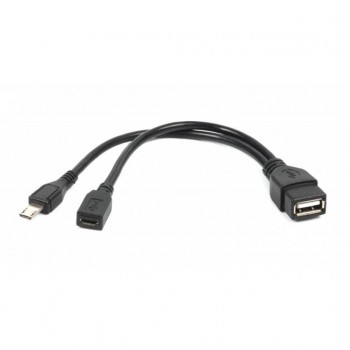 Кабель USB2.0 10cm AF -> Micro 5P OTG Atcom 0,1м (подходит для смартфонов)