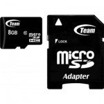 Карта пам'яті MicroSDHC(class 10)  8Gb Team c SD адаптером (TUSDH8GCL1003)