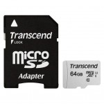 Карта пам'яті TRANSCEND microSDXC 300S 64GB UHS-I U1 + ad (TS64GUSD300S-A)
