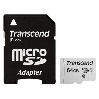 Карта пам'яті TRANSCEND microSDXC 300S 64GB UHS-I U1 + ad (TS64GUSD300S-A)