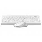 Комплект (клавіатура, миша) A4Tech F1010 White USB