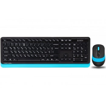 Комплект (клавіатура, миша) беспроводной A4Tech FG1010 Black/Blue USB