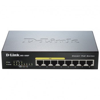 Комутатор  8Port D-Link DGS-1008P