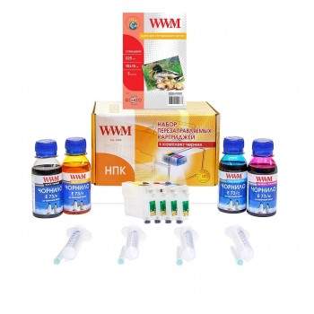 Комплект перезаправних картриджів Epson  WWM C91/ CX4300/ T26/ 27/ TX106/ 109/ 117/ 119 (RC.T092N) RC.T092N