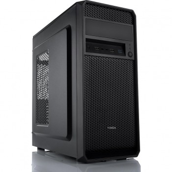 Корпус Vinga CS210B ; Miditower, ATX, без блока питания, 1 x USB 3.0, 2 x Audio (микрофон, наушники), 2 x USB 2.0