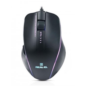 Миша REAL-EL RM-747 Black USB  