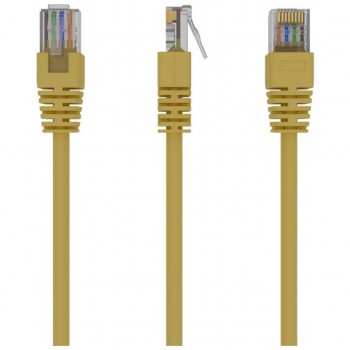 Патч-корд UTP 5e  0.5m  Cablexpert (PP12-0.5M/Y) PP120.5M/Y