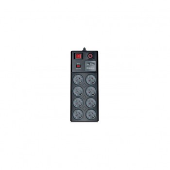 Фільтр живлення 3м Real-El RS-8F USB CHARGE 3m, black (EL122300004)