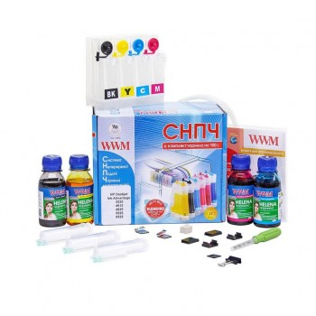 СНПЧ HP  WWM Universal №121/ 122/ 901 HELENA (IS.0409U) чорнило (4х100мл), на оригінальних картриджах IS.0409U