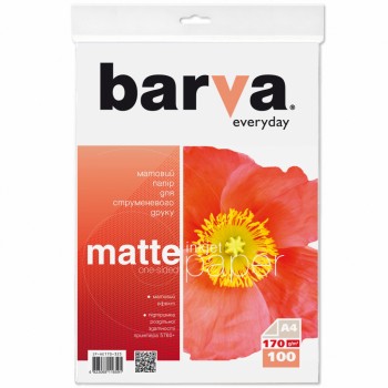 Фотобумага BARVA A4 Everyday Matte 170г, 100л (IP-AE170-323)