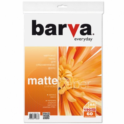 Фотобумага BARVA A4 Everyday matted 190г 60с (IP-AE190-291)