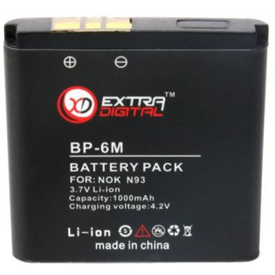 Акумулятор EXTRADIGITAL Nokia BP-6M (1000 mAh) (DV00DV1187)