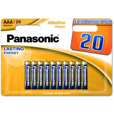 Батарейка AAA Panasonic ALKALINE POWER AAA BLI 20 (LR03REB/20BW)