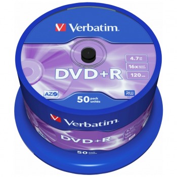 Диск DVD+R Verbatim 4.7Gb 16X CakeBox 50 шт (43550)