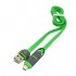 Кабель PowerPlant Quick Charge 2A 2-в-1 flat USB 2.0 AM – Lightning/Micro 1м (KD00AS1291)