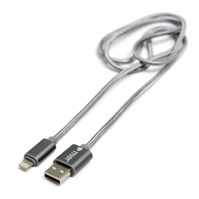 Кабель PowerPlant Quick Charge USB 2.0 AM – Lightning 1м (KD00AS1288)
