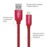 Кабель USB 1.0m  ColorWay USB-Lihgtning (2.4), 2м Red (CW-CBUL007-RD)