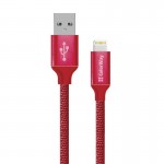 Кабель USB 1.0m  ColorWay USB-Lihgtning (2.4), 2м Red (CW-CBUL007-RD)