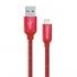 Кабель USB 1.0m  ColorWay USB-Lihgtning, 1м Red (CW-CBUL004-RD)