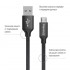 Кабель USB 2.0 AM to Micro 5P 2.0m ColorWay (2.4А), 2м Black (CW-CBUM009-BK)