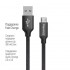 Кабель USB 2.0 AM to Micro 5P 2.0m ColorWay (2.4А), 2м Black (CW-CBUM009-BK)