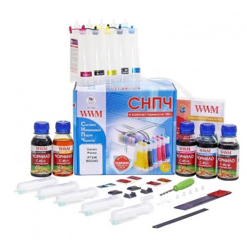 СНПЧ WWM Canon Pixma IP7240/MG544 (IS.0125) чорнило (5х100мл), без чіпів, на оригінальних картриджах IS.0125