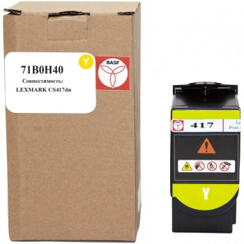 Картридж Lexmark CS417dn 71B0H40 Yellow (BASF-KT-71B0H40) BASF