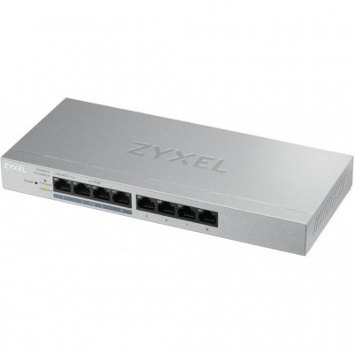 Комутатор ZYXEL GS1200-8HP v2 (4xGE, 4xPoE, PoE 60W, металл, настольный, бесшумный, WebSmart)